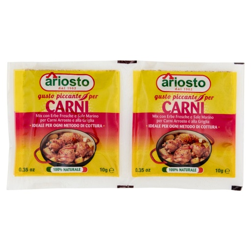 [000001527] Ariosto Insaporitore per Carni Arrosto e alla Griglia gusto Piccante Gr.10 X Pz.2