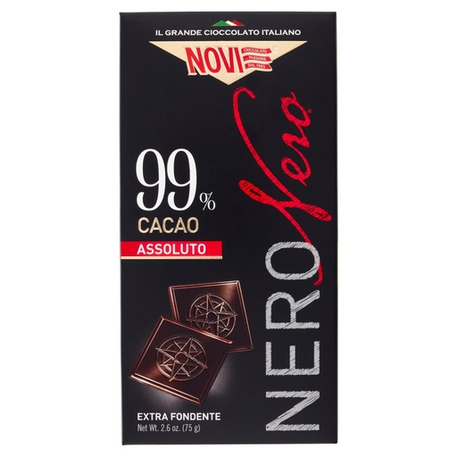 [000001632] Novi Tavoletta Nero Nero 99% Extra Fondente Gr.75