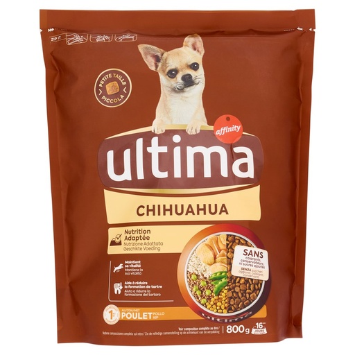 [000001743] Ultima Dog Crocchette per Chihuahua al Pollo Gr.800