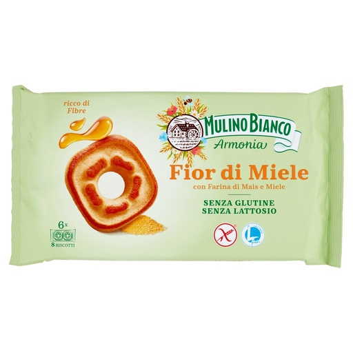 [000001845] Mulino Bianco Biscotti Armonia Fior di Miele senza Glutine e Lattosio Gr.250