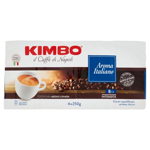 [000001870] Kimbo Caffè Aroma Italiano Gr.250 x Pz.4