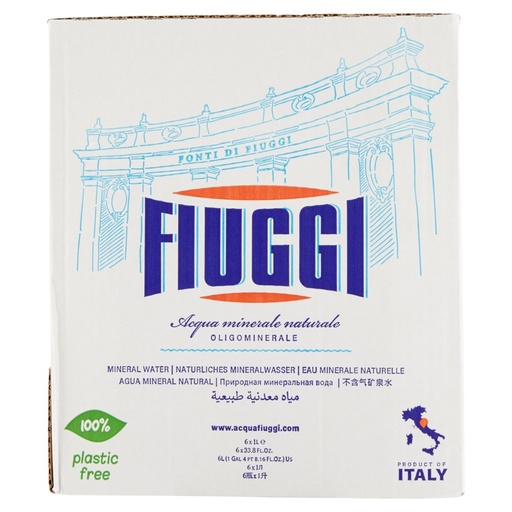 [000001932] Fiuggi Acqua Minerale Naturale Oligominerale in Vetro Lt.1