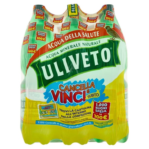 [000001934] Uliveto Acqua Effervescente Naturale Pz.6 X Lt.1,5