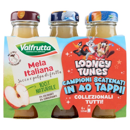 [000002064] Valfrutta Succo e Polpa di Mela Italiana Pz.6 X Ml.125