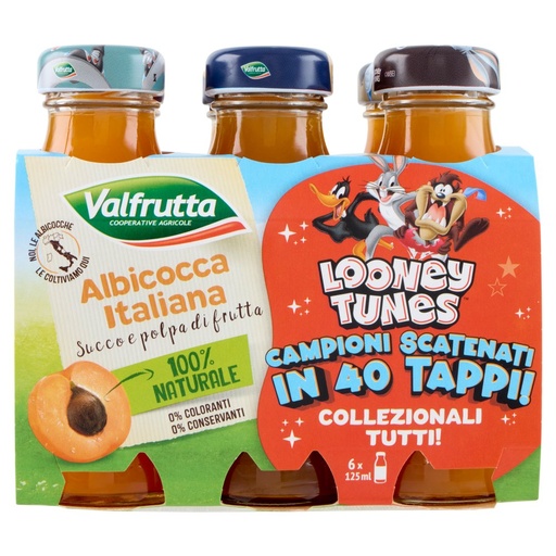 [000002067] Valfrutta Succo e Polpa di Albicocca Italiana Pz.6 X Ml.125