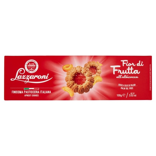 [000002206] Lazzaroni Pasticceria Fior di Frutta Albicocca Gr.100