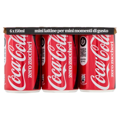 [000002417] Coca Cola Zero Zuccheri Minican Pz.6 Cl.15
