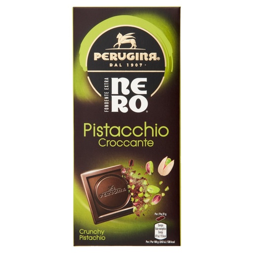 [000002556] Perugina Nero Tavoletta Cioccolato Fondente Extra con Pistacchio Gr.85