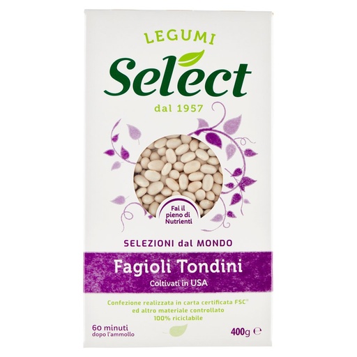 [000002625] Select Fagioli Tondini Astuccio Gr.400