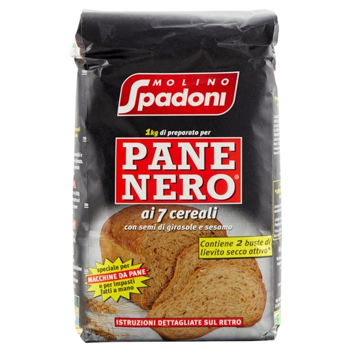 [000002697] Molino Spadoni Preparato per Pane Nero ai 7 Cereali Kg.1