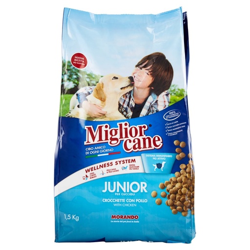 [000002701] Miglior Cane Crocchette Pollo Junior 1 Per Cuccioli Kg.1,5