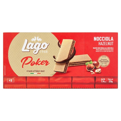[000002777] Gastone Lago Wafer Poker Nocciola Gr.45 Pz.5