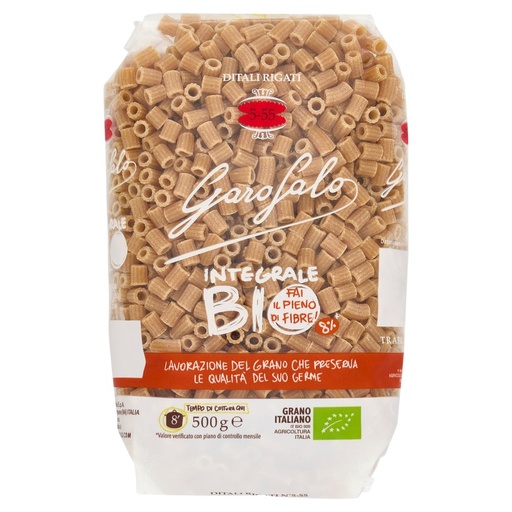 [000002869] Garofalo Integrale Biologica Ditali Rigati N°5-55 Gr.500
