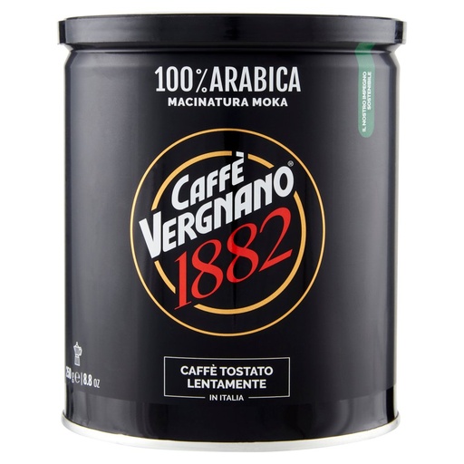 [000002913] Caffè Vergnano 1882 100% Arabica Macinatura Moka Gr.250