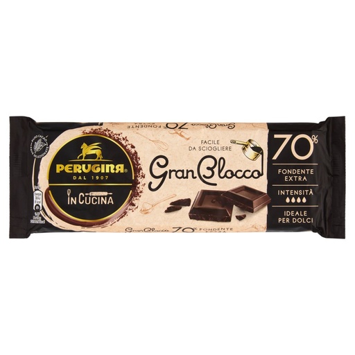 [000002936] Perugina GranBlocco Tavoletta Cioccolato 70% Fondente Extra Gr.150