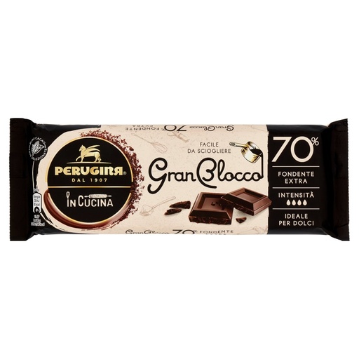 [000002936] Perugina GranBlocco Tavoletta Cioccolato 70% Fondente Extra Gr.150