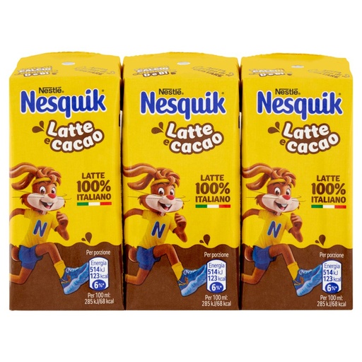 [000003134] Nesquik Pronto da Bere Latte e Cacao Pz.3 Ml.180