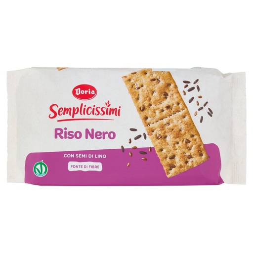 [000003187] Doria Crackers Semplicissimi Riso Nero e Semi di Lino Gr.245