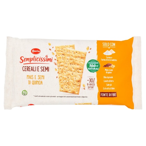 [000003189] Doria Crackers Semplicissimi Mais e Semi di Quinoa Gr.245