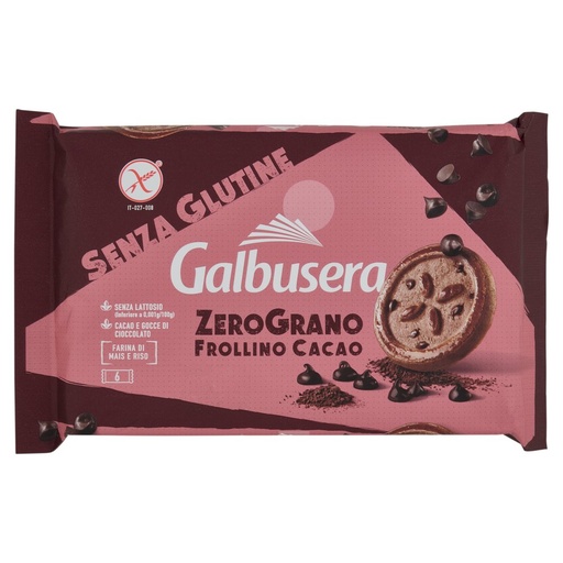 [000003252] Galbusera Zerograno Plus con Gocce di Cioccolato Gr.220