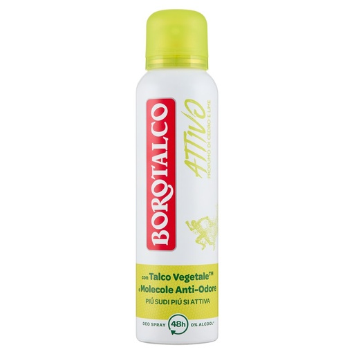 [000003626] Borotalco Deodorante Spray Attivo Profumo di Cedro e Lime Ml.150