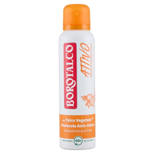 [000003631] Borotalco Deodorante Spray Attivo Profumo di Mandarino e Neroli Ml.150