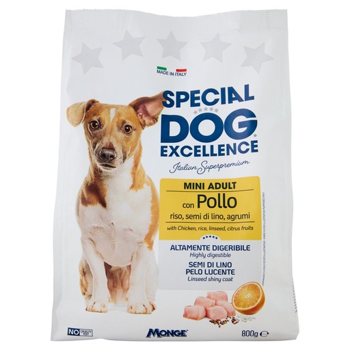 [000003632] Monge Special Dog Excellence Mini Adult con Pollo Gr.800