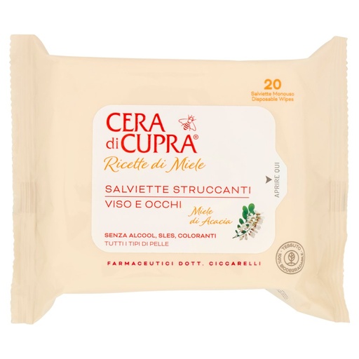 [000003637] Cera di Cupra Salviettine Struccanti Viso/Occhi Pz.20