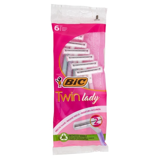 [000003654] Bic Twin Lady Rasoi 2 Lame Usa e Getta da Donna Pz.6