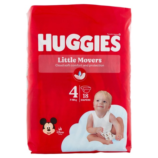 [000003720] Huggies Ultracomfort Tg.4 18 Pannolini Kg.7-18