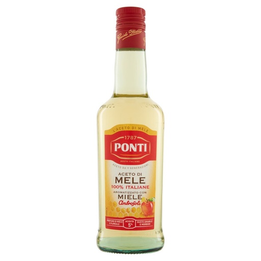 [000003786] Ponti Aceto di Mele Italiane Aromatizzato con Miele Ambrosoli Ml.500