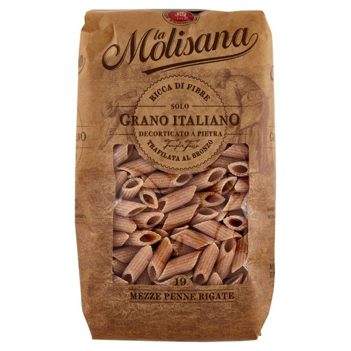 [000003904] La Molisana Integrale Mezze Penne Rigate N°19 Gr.500