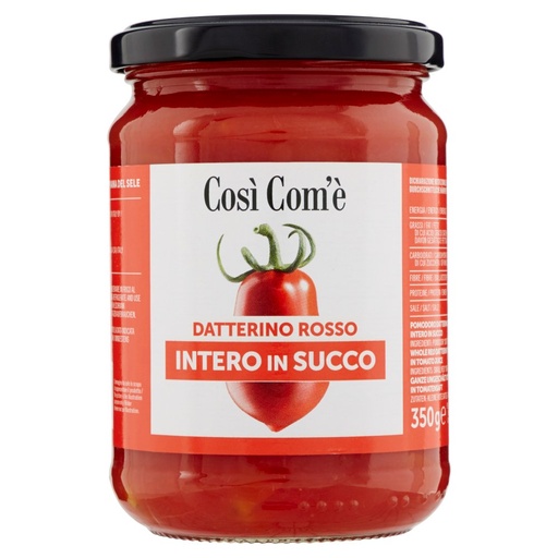 [000003936] Così Com'è Datterino Rosso Intero in Succo Gr.350