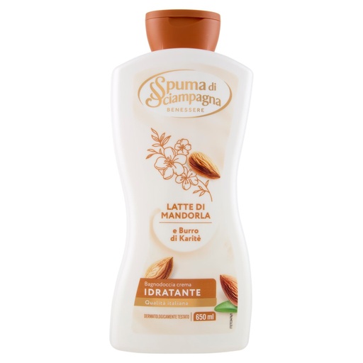 [000004014] Spuma di Sciampagna Bagnodoccia Latte di Mandorla e Burro di Karite' Ml.650