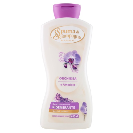 [000004015] Spuma di Sciampagna Bagnodoccia Rigenerante Ametista e Orchidea Ml.650