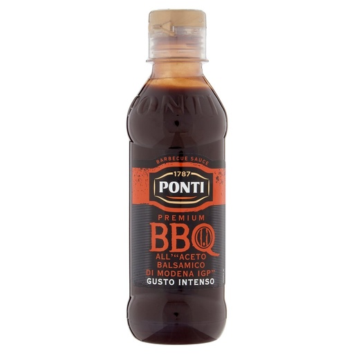 [000004074] Ponti Barbecue Sauce Premium BBQ all'Aceto Balsamico di Modena IGP Gr.250