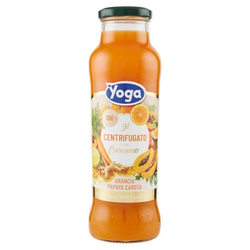 [000004106] Yoga Centrifugato Arancia Papaya Carota con Curcuma Ml.680