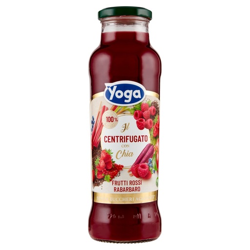 [000004107] Yoga Centrifugato Frutti Rossi Rabarbaro con Chia Ml.680