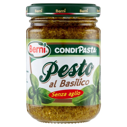 [000004180] Berni CondiPasta Pesto al Basilico Senza Aglio Gr.135