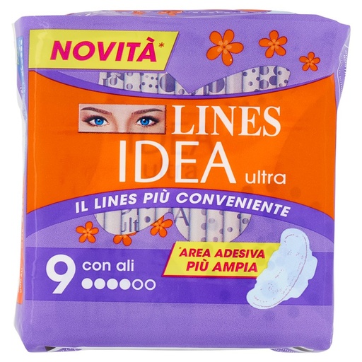 [000004340] Lines Idea Assorbenti Ultra Giorno Ali Pz.9