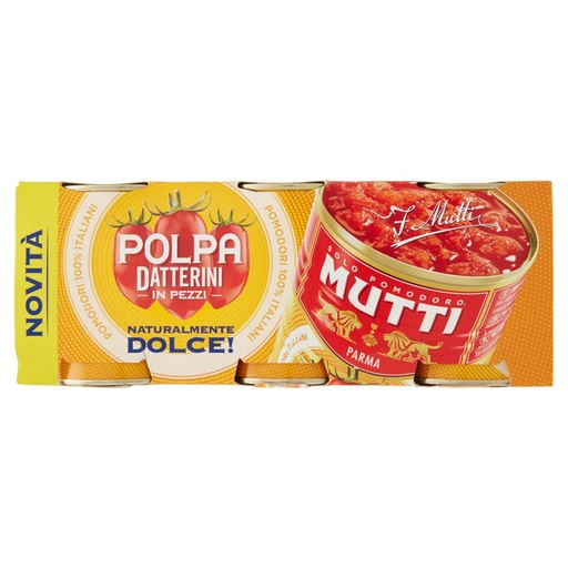 [000004367] Mutti Polpa Datterini in Pezzi Gr.300 X Pz.3