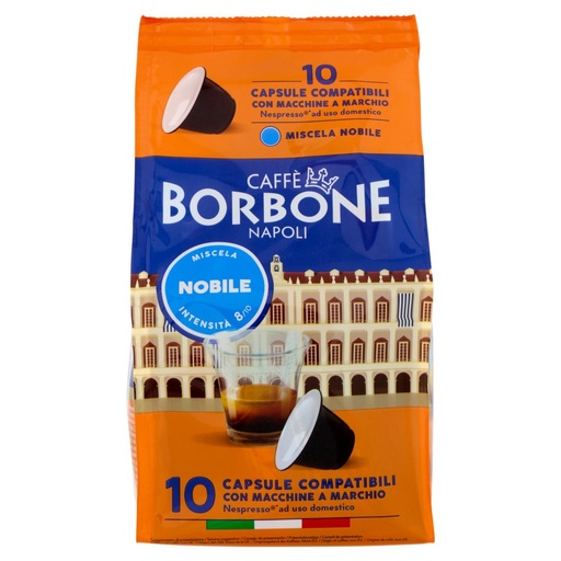 [000004391] Caffè Borbone Miscela Nobile Capsule Compatibili Nespresso 10 x Gr.5