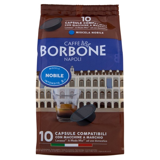 [000004394] Caffè Borbone Miscela Nobile Capsule Compatibili Lavazza A modo Mio 10 x Gr.7,2