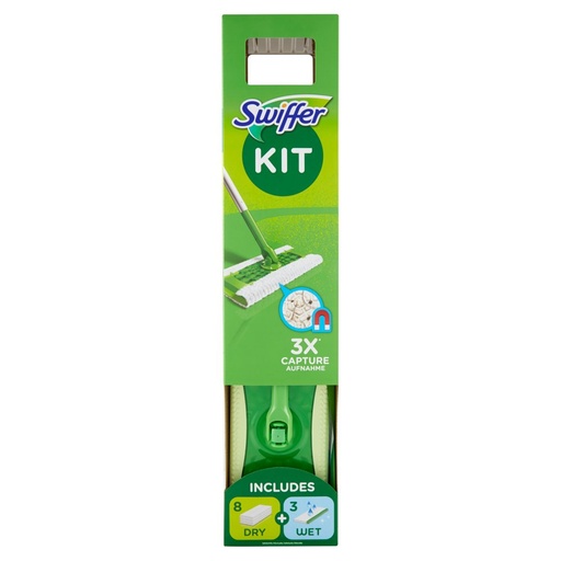 [000004559] Swiffer Kit 8 Panni + 3 Wet