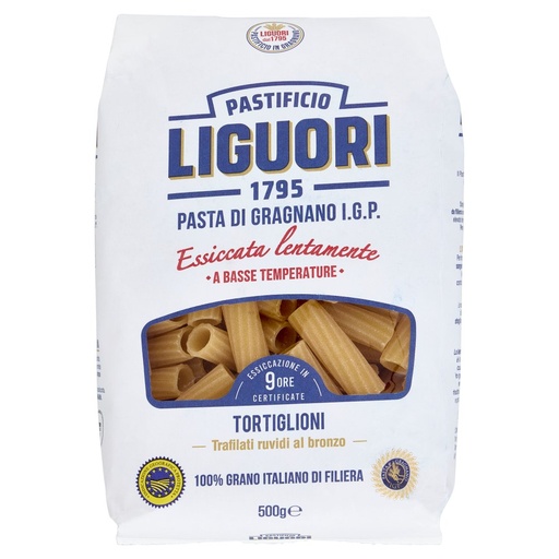 [000004682] Pastificio Liguori Pasta di Gragnano I.G.P. Tortiglioni Gr.500