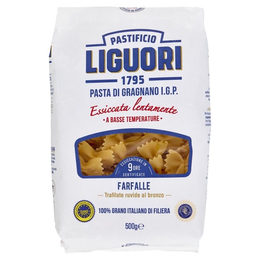 [000004683] Pastificio Liguori Pasta di Gragnano I.G.P. Farfalle Gr.500