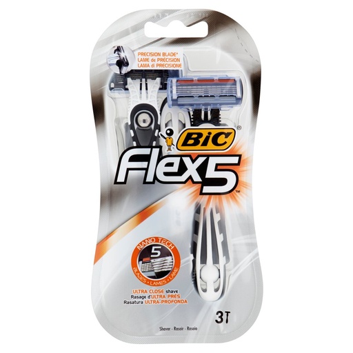 [000004711] Bic Flex 5 Rasoi 5 Lame Usa e Getta da Uomo Pz.3