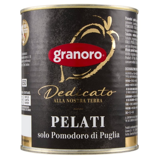 [000004769] Granoro Dedicato Pomodori Pelati Gr.800