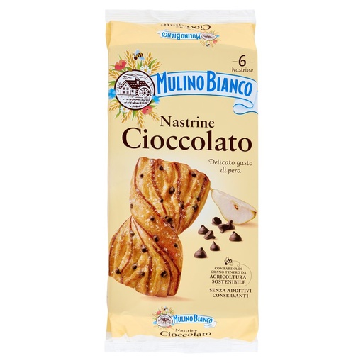 [000004817] Mulino Bianco Nastrine Cioccolato Pz.6 Gr.240