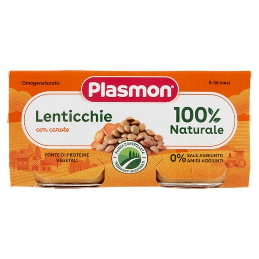 [000004825] Plasmon Omogeneizzato Legumi Lenticchie Gr.80X2